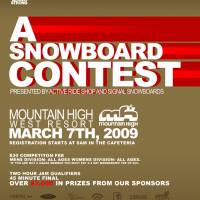 THIS SATURDAY “A SNOWBOARD CONTEST”!